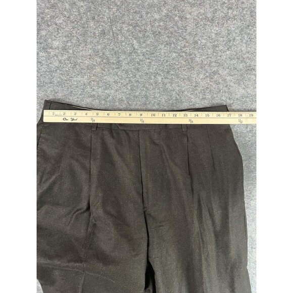 Brooks Brothers 346 Madison Fit Slacks Pleated  Brown Size 36x32 Made In Mexico - Picture 5 of 10
